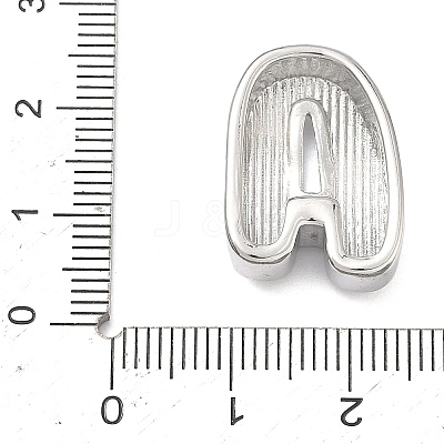 Brass Initial Beads KK-B167-27P-01A-1
