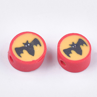 Halloween Theme Handmade Polymer Clay Beads CLAY-S091-71-1