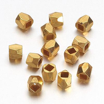 Golden Alloy Faceted Column Spacer Beads X-PALLOY-C077-G-1