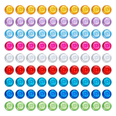 90Pcs 9 Colors Matte Spray Painted Acrylic Beads OACR-TA0001-79-1