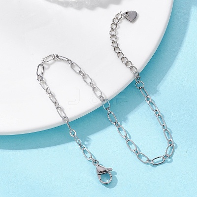 Brass Oval Link Chains Bracelets for Women BJEW-JB13035-1