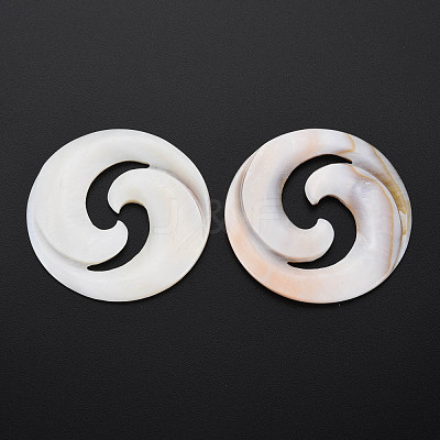 Natural Freshwater Shell Cabochons SHEL-S276-157-1