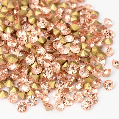 Back Plated Grade A Diamond Glass Pointed Rhinestone RGLA-SS8-023-1