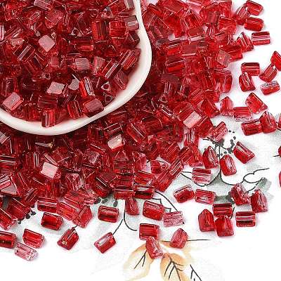 Transparent Spray Painted Glass Seed Beads SEED-L011-10A-11-1