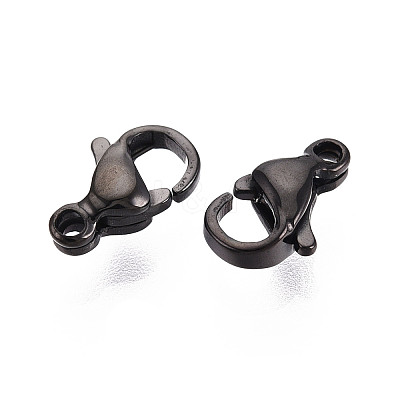 304 Stainless Steel Lobster Claw Clasps STAS-T065-9mm-34B-1