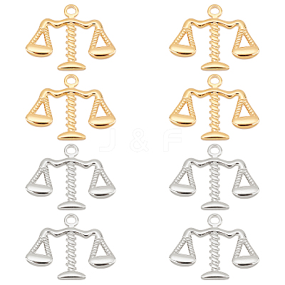 8Pcs 2 Colors 304 Stainless Steel Pendants STAS-UN0038-33-1
