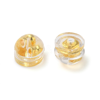 Rack Plating Brass Ear Nuts KK-M269-07G-1