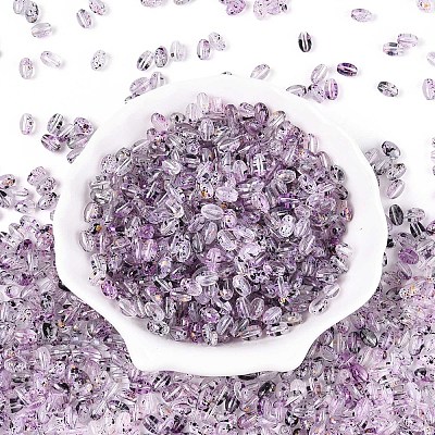 Baking Paint Transparent Glass Beads DGLA-T004-06B-1