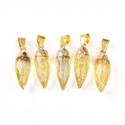 Natural Citrine Pendants G-N345-01B-1