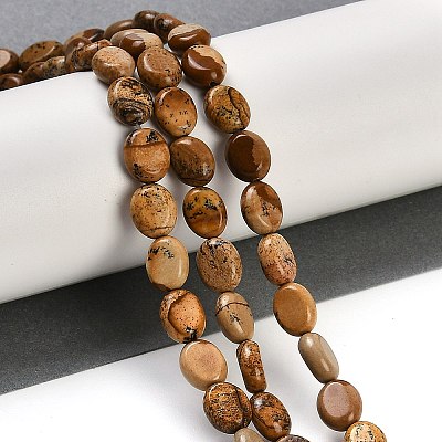 Natural Picture Jasper Beads Strands G-M420-D14-01-1