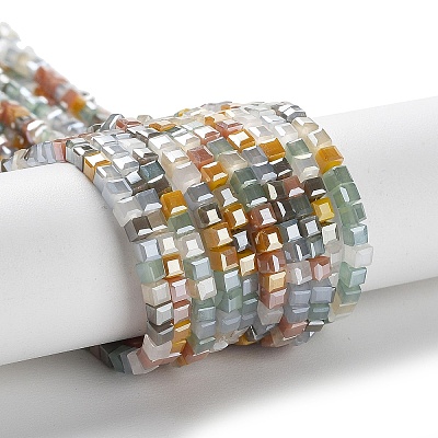 Gradient Color Electroplate Glass Bead Strands X-GLAA-E042-05-B05-1