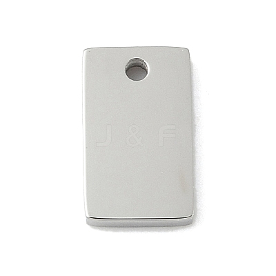 304 Stainless Steel Mirror Polished Finish Stamping Blank Tag Charms STAS-D365-07P-1