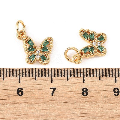 SHEGRACE Brass Micro Pave Cubic Zirconia Charms XGRQ5K456-628G-G-1