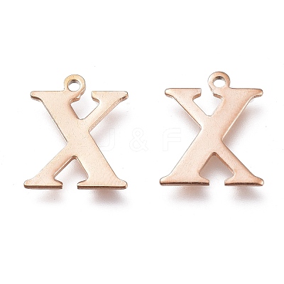 PVD Vacuum Plating  304 Stainless Steel Charms STAS-H112-X-RG-1