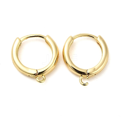 Brass Hoop Earrings LS-EJEW-K083-33G-1