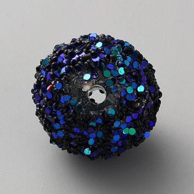 Opaque Acrylic Glitter Beads FIND-CJC0010-111A-18-1