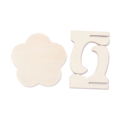 Flower Wooden Mini Chalkboard Signs AJEW-M035-09-1