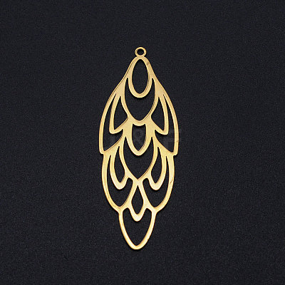 201 Stainless Steel Big Filigree Pendants STAS-T049-T698-2-1