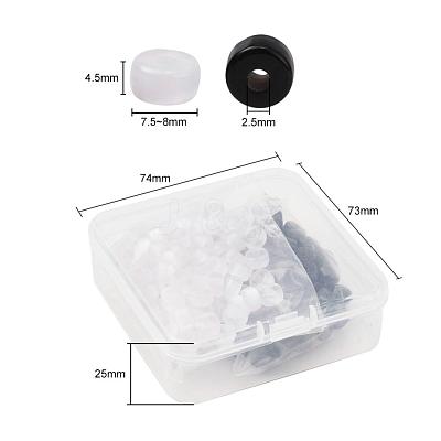 200Pcs 2 Colors Imitation Cat Eye Resin Bead Spacers RESI-YW0001-10-1