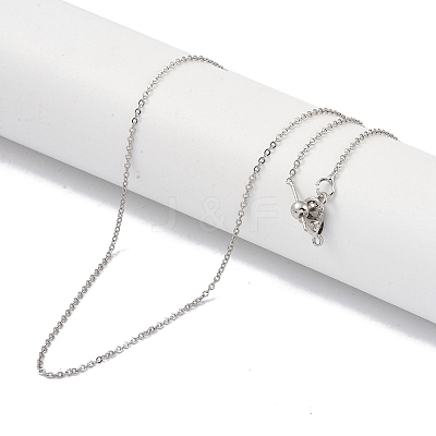 Brass Cable Chain Necklaces KK-P266-01P-1