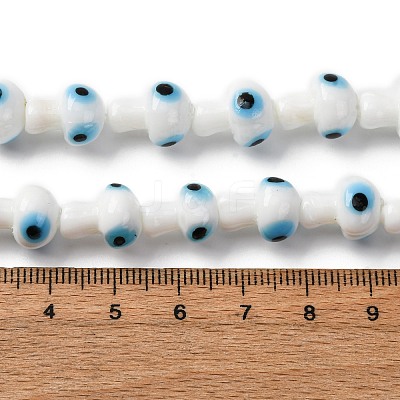 Handmade Evil Eye Lampwork Beads Strands LAMP-S069-01A-04-1