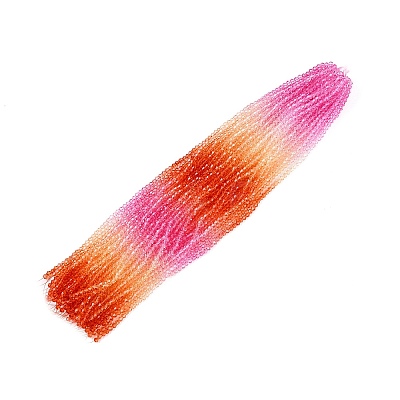 Gradient Color Baking Paint Glass Bead Strands DGLA-A039-T2mm-A04-1