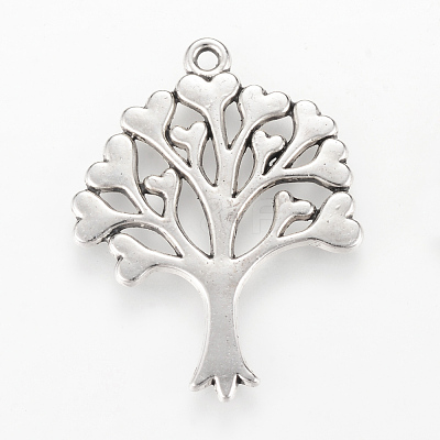 Tibetan Style Alloy Pendants X-TIBEP-Q064-44AS-RS-1