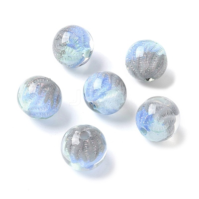 Two Tone Transparent Acrylic Beads OACR-D304-02C-1