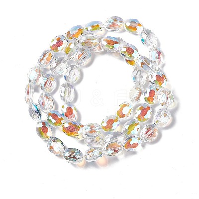 Faceted Glass Beads Strands EGLA-E030-01F-1