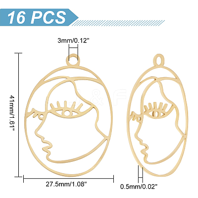 Brass Pendants KK-DC0001-57-1