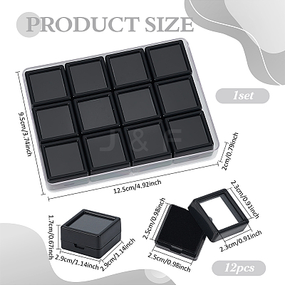 Rectangle Plastic Organizer Lid Boxes CON-WH0085-135B-1