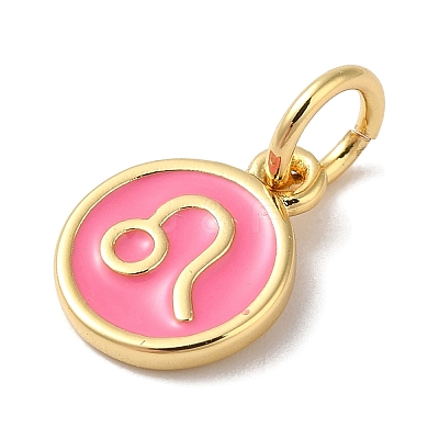Real 18K Gold Plated Brass Enamel Charms KK-L216-001G-H04-1