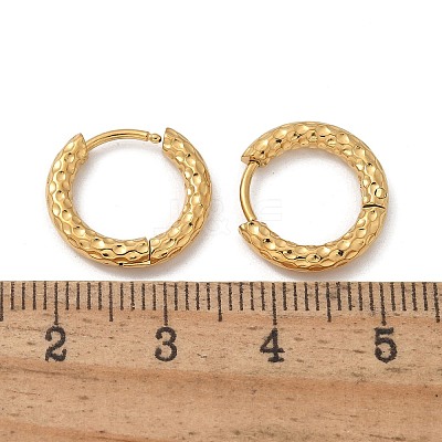 Ion Plating(IP) 304 Stainless Steel Grooved Hoop Earrings EJEW-M218-01A-G-1
