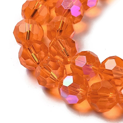 Electroplate Transparent Glass Beads Strands EGLA-A035-T10mm-L05-1