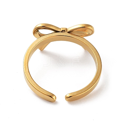 304 Stainless Steel Open Cuff Rings for Women RJEW-Z044-01G-02-1