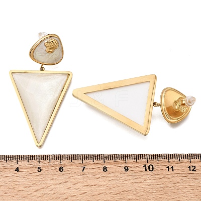 304 Stainless Steel & Acrylic Dangle Stud Earrings for Women EJEW-A164-06A-G-1