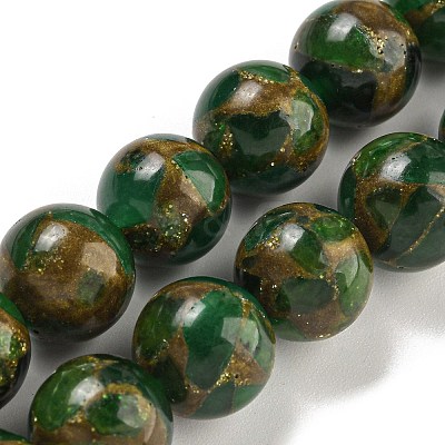 Synthetic Gold Clinquant Stone Beads Strands G-P549-A01-02D-1