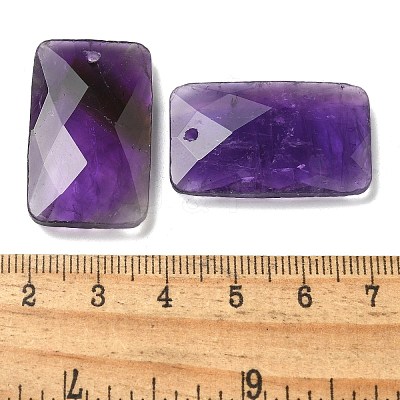 Natural Amethyst Pendants G-Z071-04J-1