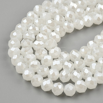 Electroplate Glass Beads Strands EGLA-A034-J8mm-A01-1