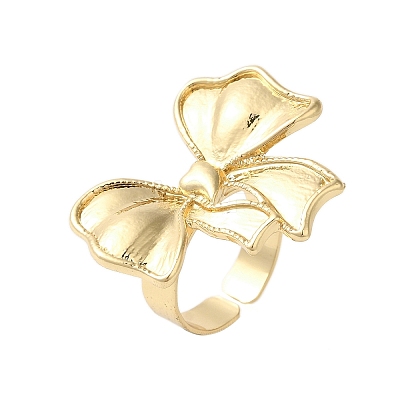 Bowknot Alloy Open Cuff Rings LS-RJEW-U006-05G-1