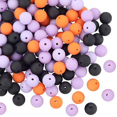 Rubberized Style Imitated Silicone Acrylic Beads MACR-PA0001-06B-04-1