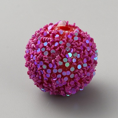 Opaque Acrylic Glitter Beads FIND-CJC0010-111A-04-1