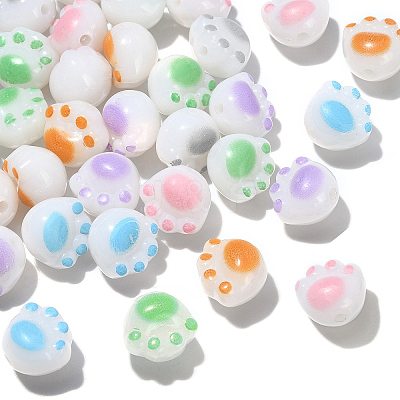 100Pcs Opaque Acrylic Beads OACR-CJ0001-31-1