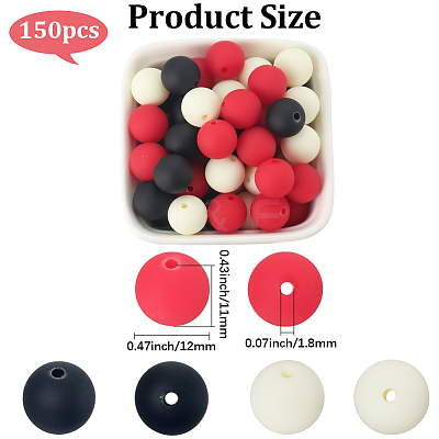 Rubberized Style Imitated Silicone Acrylic Beads MACR-PA0001-06B-05-1