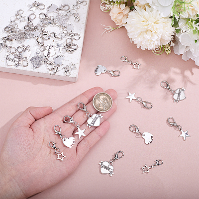 40Pcs 4 Styles Zinc Alloy Shoe Charms HJEW-ME0001-26-1
