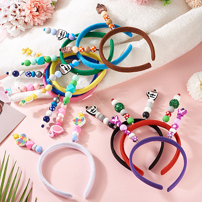 Cloth and Plastic Hair Bands OHAR-TAC0020-01G-1