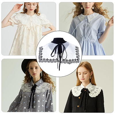 1Pc Detachable Organza Collars AJEW-GF0007-70-1