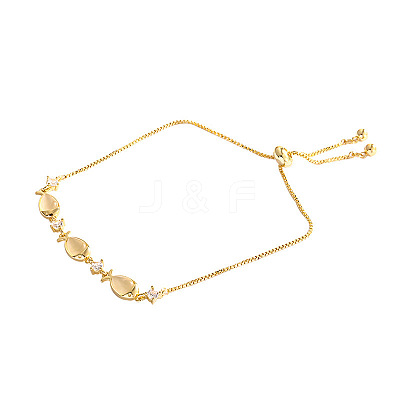 Brass Box Chain Slider Bracelets FS-WGA60A8-01-1