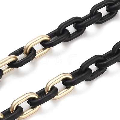 Spray Painted CCB Plastic Linking Eyeglasses Chains AJEW-EH00240-02-1