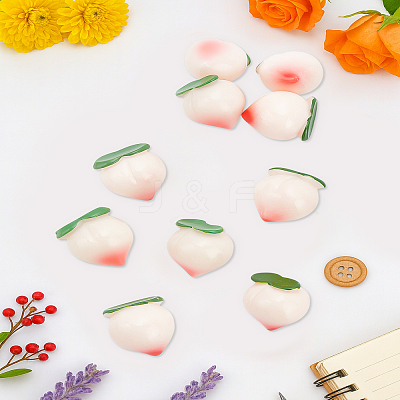 12Pcs Plastic Artificial Fruit Peach DJEW-LP0001-23-1